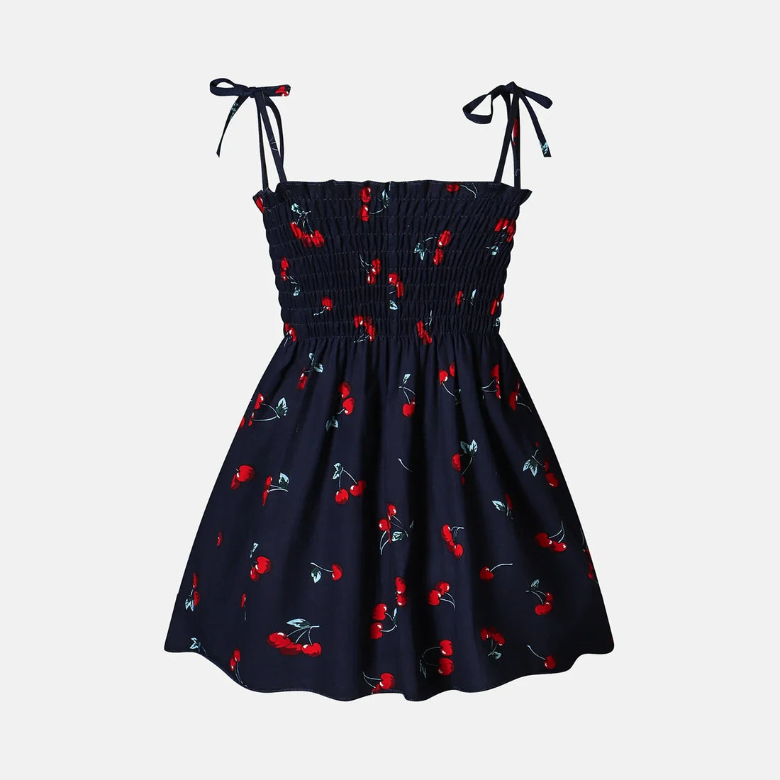 Baby Girls Cotton Cherry Print Strappy Dress (Age 3M-24M)