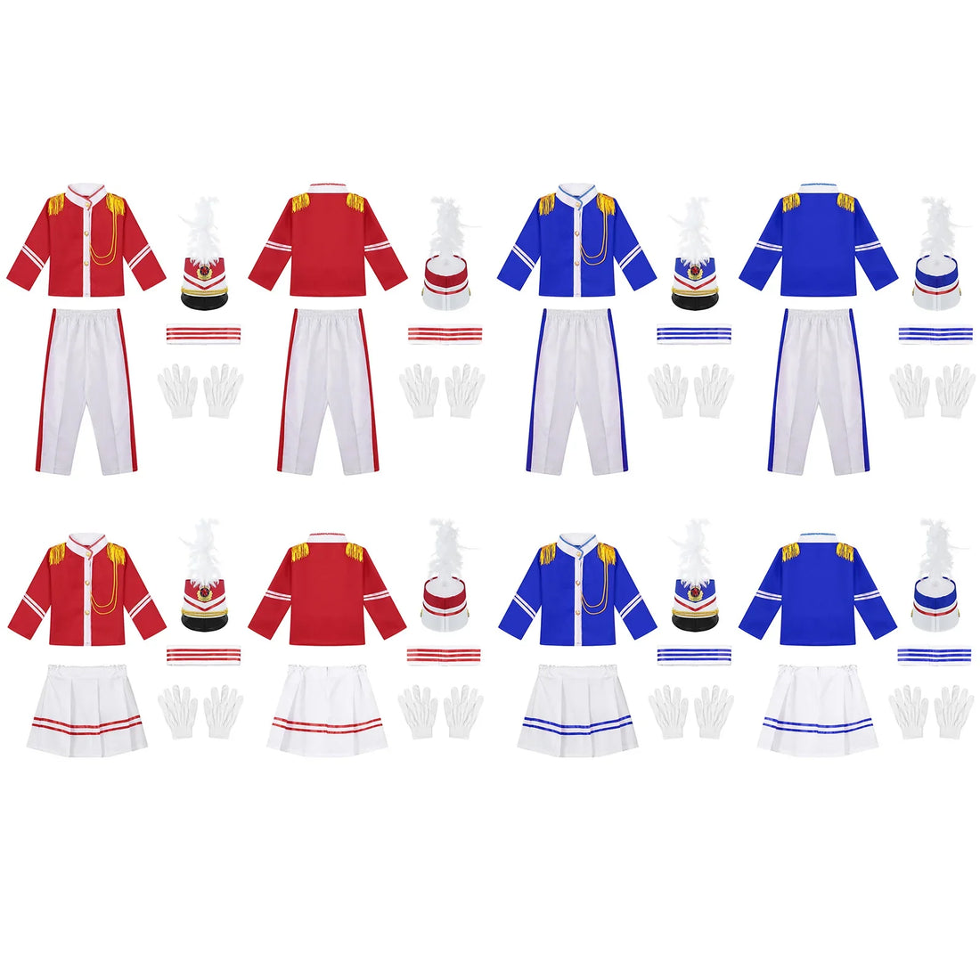 Kids Nutcracker Costume Drum and Trumpet Team Costume (Age 4-12YRS)