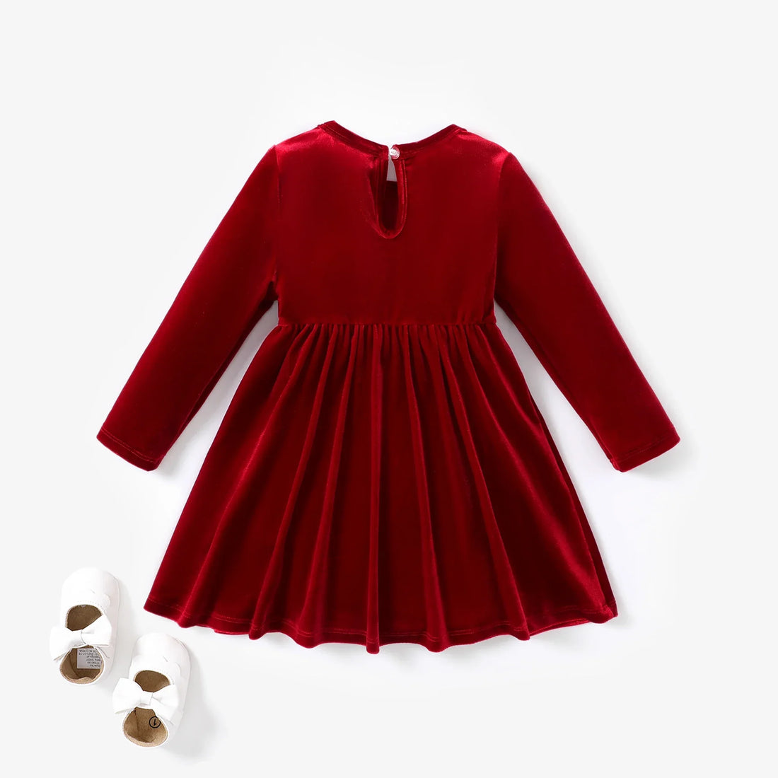 Girls Velvet Long Sleeve Dress (Age 24M-6YRS)
