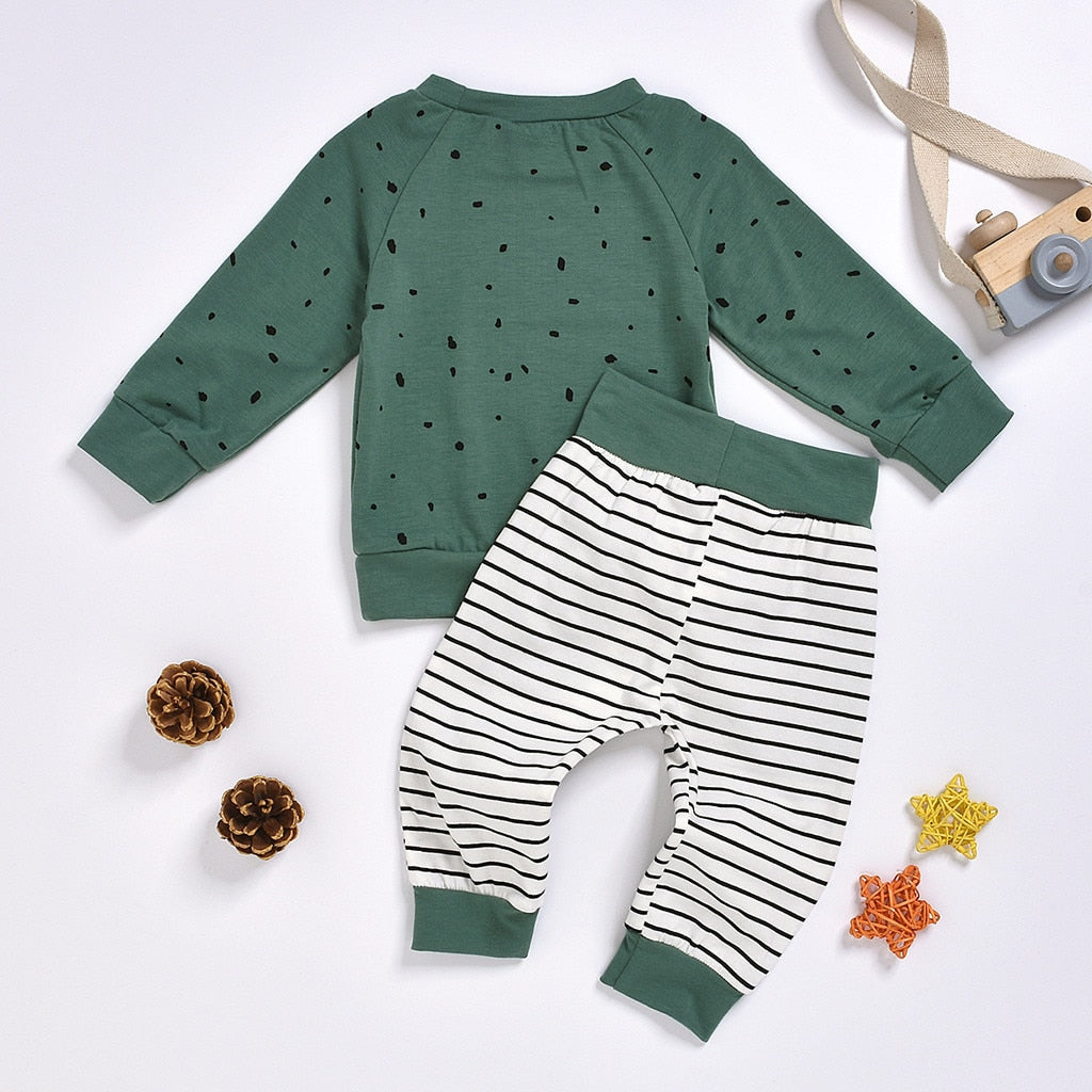 Baby / Toddler Boy Green Jumper & Trousers Set (Age 6M - 4yrs) Green