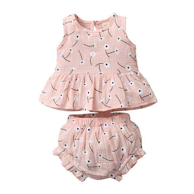 Baby Peplum Top & Shorts Set (Age 3M-18M)