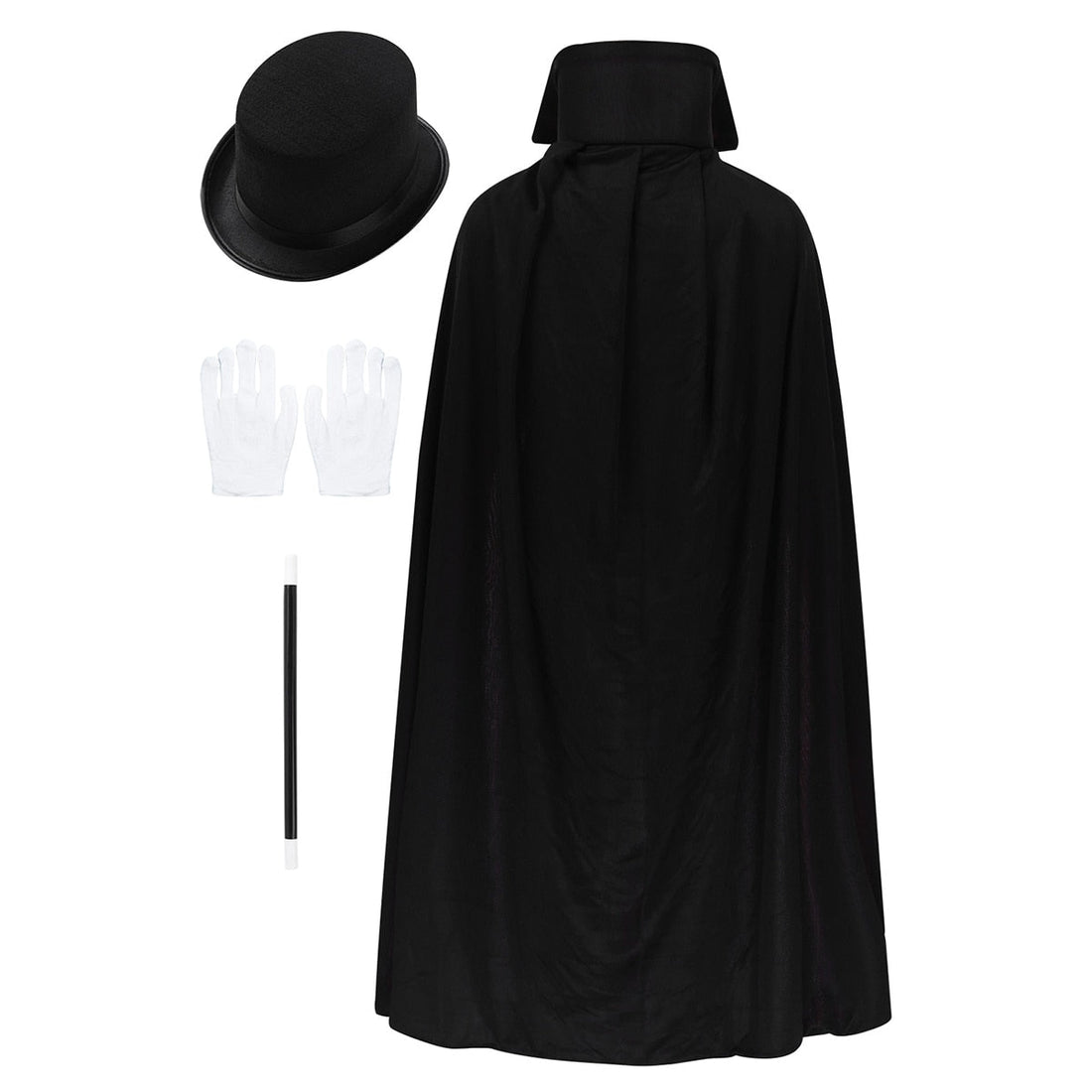 Girls / Boys Magician Costume (Age Black-Red One Size